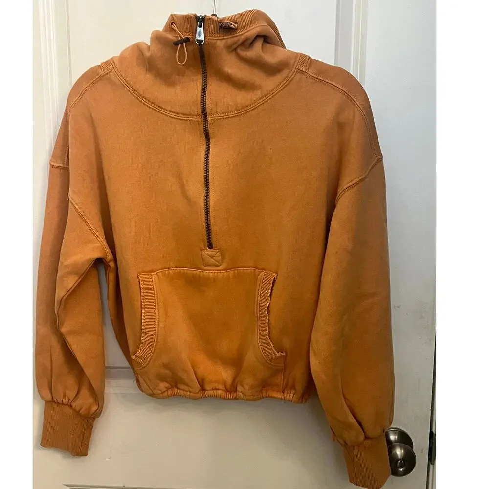 Free People FP Movement Slouchy Shelter Hoodie XS Copper Gorpcore Boxy Boho Chic - Picture 4 of 9